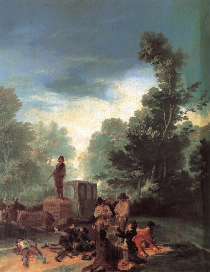 Highwaymen Attacking a Coach